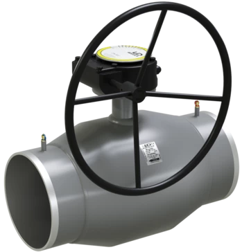 Кран шаровый LD КШЦПР Gas 040.040.П/П.03. из стали 09Г2С Ду40 Ру4,0МПа с редуктором в Ярославле